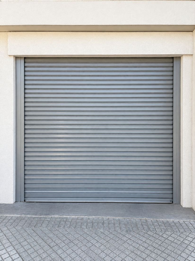 Cortina gris para garaje